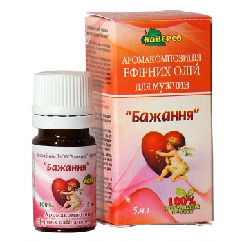 Аромакомнозиція ефірних олій для мужчин «Бажання»